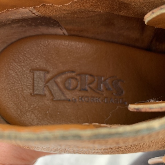 Korks by Kork-Ease PebbledBrown Leather Lace Up Block Heel Booties - Picture 8 of 13